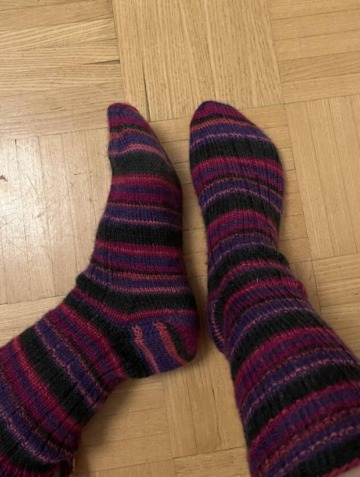 geringelte Wool socks 3 days getragen