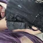 Schwarzer Highwaist Slip Spitze