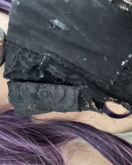 Schwarzer Highwaist Slip Spitze