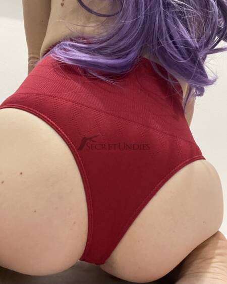 High-Waist-Unterhose weinrot