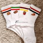 Süße Söckchen mit Fast Food Motiven