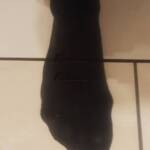 getragene Socken schwarz
