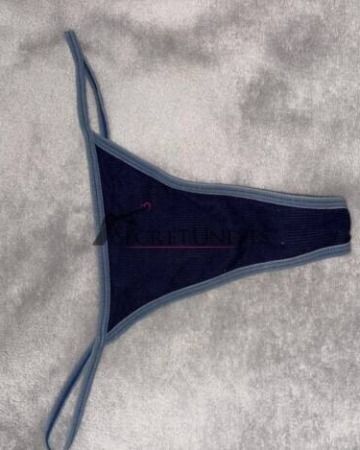 Dunkelblauer Tanga