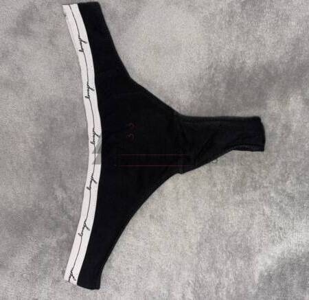 Tanga in Schwarz mit Weißem Streifen