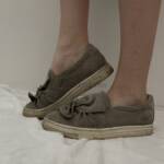 Flache Sommerschuhe grau-beige