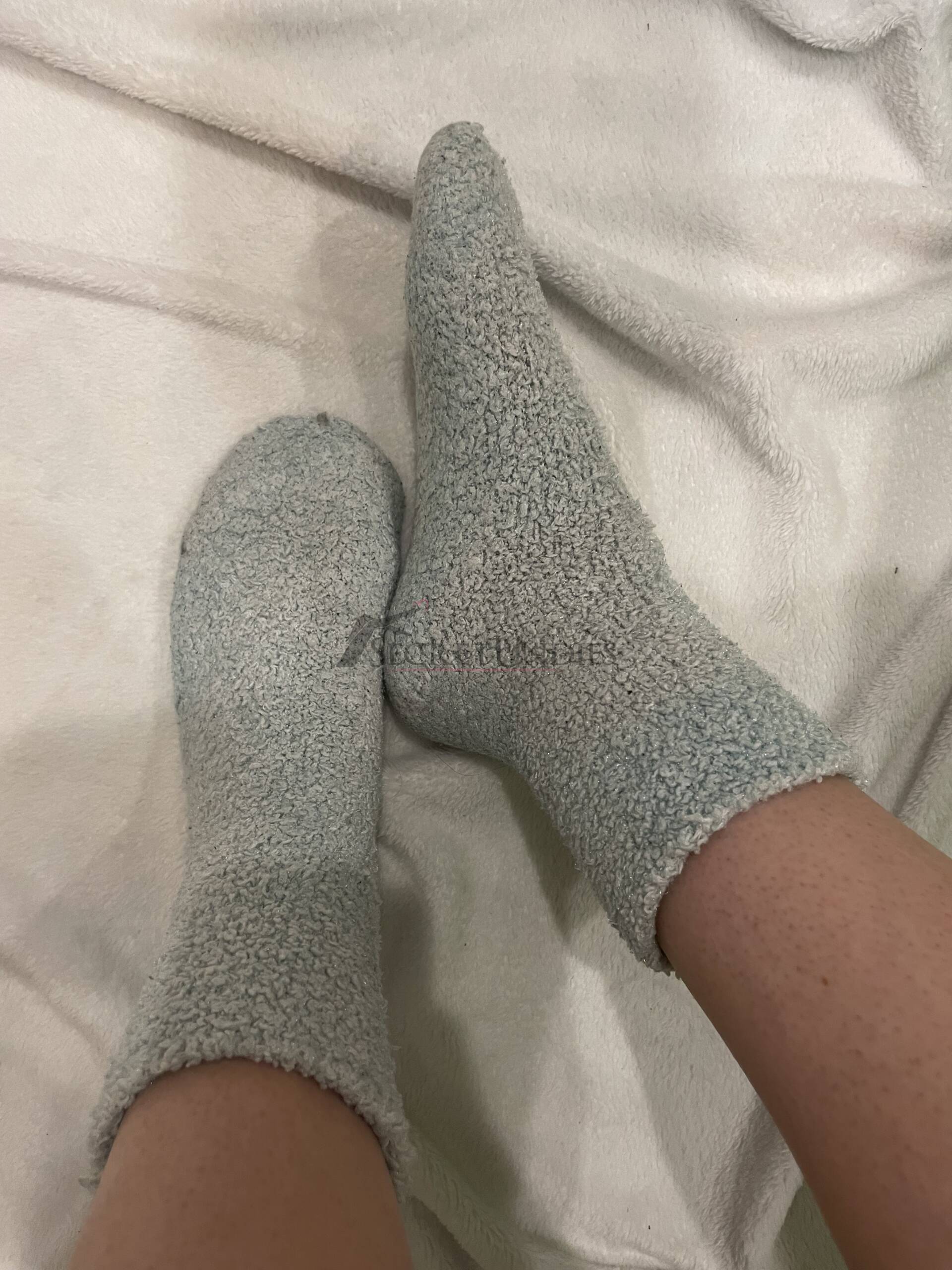 Hellblaue Wollsocken ziemlich dreckig 😜 2 Hellblaue Wollsocken ziemlich dreckig 😜 – Bild 3
