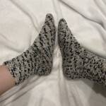 Wollsocken grau-weiß-beige 4 Wollsocken grau-weiß-beige