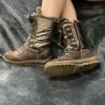 Braune Winterstiefel ziemlich dreckig & versaut 4 Braune Winterstiefel ziemlich dreckig & versaut