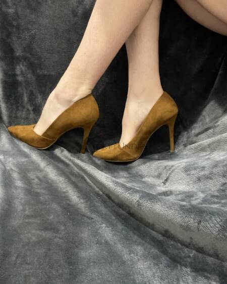 Hellbraune High Heels