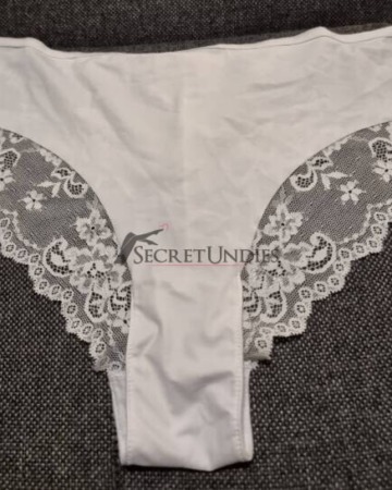 Weißer Satinslip Talla L