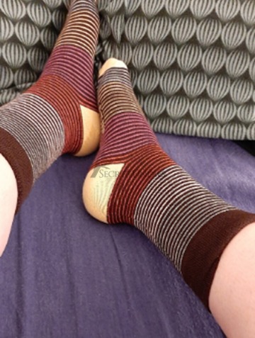 Süße gestreifte Socken
