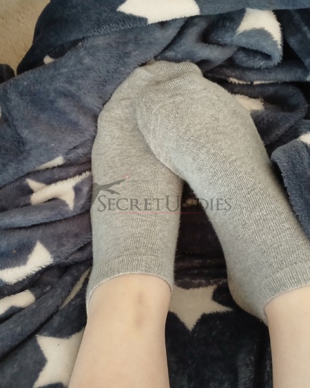 getragene Sneakersocken