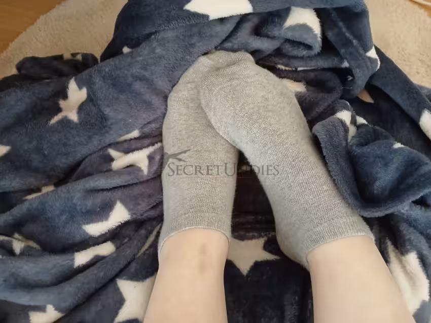 getragene Sneakersocken