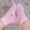 „Rosa Socken – weich & bequem getragen“