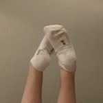Getragene weiße Socken 4 Getragene weiße Socken
