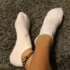 Getragenen Socken