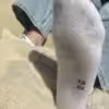 Getragene Socken