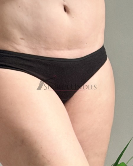 Schwarzer Baumwollslip