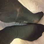 Getragene Socken - 18h in Stiefeln