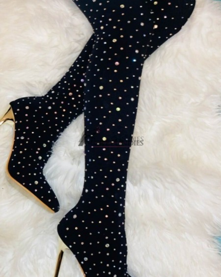 Cosmic Black High Heels