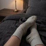 Weiße schwitzige Tennissocken