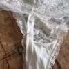 Weißer Tanga aus Spitze