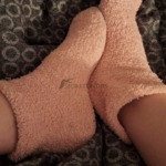 Pinke Kuschelsocken- 5 Tage getragen