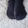 Getragene Sneakersocken