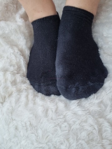 Getragene Sneakersocken