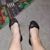 Schwarze Socken mit spitze