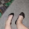 Schwarze Socken mit spitze