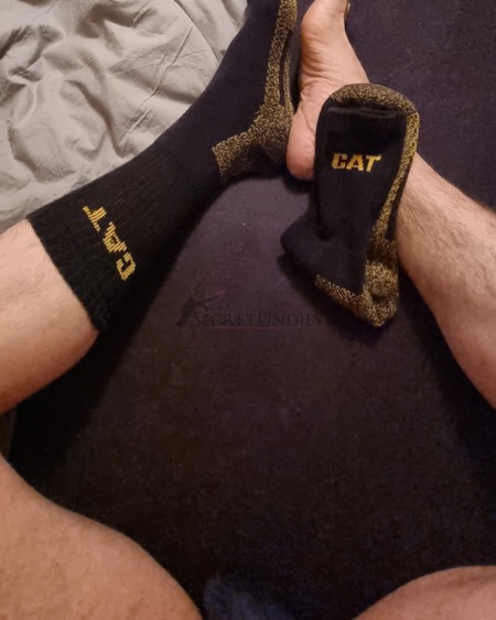 Pfingstangebot🧦 CAT 🧦 Socken in Kampfstifel getragen