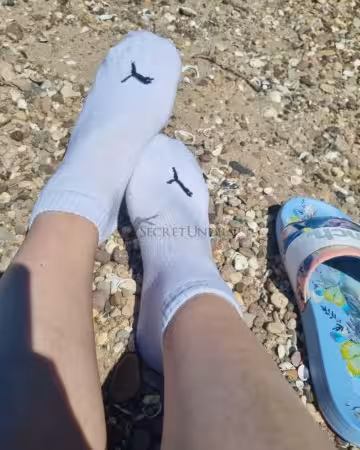 Kategorie Getragene Strümpfe kaufen: Authentische Produkte 39 Weiße getragene Puma Socken