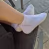 Weiße sneaker socken