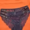 Blauer spitzen slip