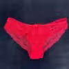 Slip, rot, Spitze, 12 Stunden getragen