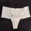 Tanga, elfenbein, Spitze