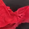 Slip, rot, Spitze, 12 Stunden getragen