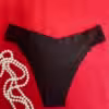 Slip, schwarz, Spitze, getragen