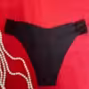 Slip, schwarz, Spitze, getragen