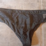 Schwarzer Spitzen Slip