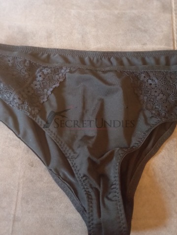 Schwarzer Spitzen Slip