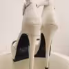 Nasty Gal Heel, Peep Toes, Plateau, weiß, schwarz