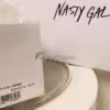 Nasty Gal Heel, Peep Toes, Plateau, weiß, schwarz