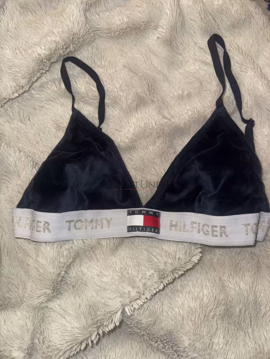 Dunkelblauer Bralette aus Samt von Tommy Hilfiger💙 – Bild 2