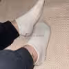 white basic socks worn a full day