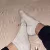 white basic socks worn a full day