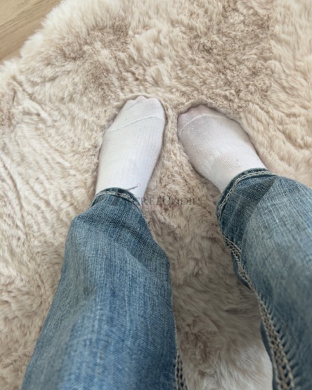 Getragene Socken - bei extremer Hitze (weis)