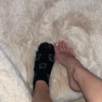 Getragene schwarze hellow kitty - socken