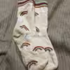 Getragene Socken mit süßen Regenbogen🌈✨